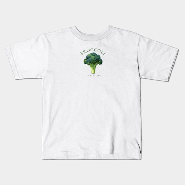 Broccoli Fan Club Eating Healthy Kids T-Shirt by CarlisCloset